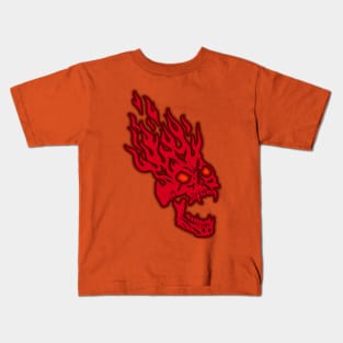 Burning man skull Kids T-Shirt